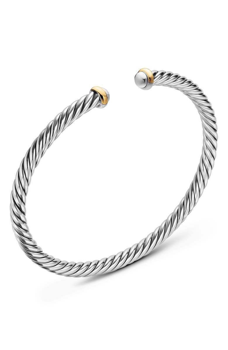 David Yurman Cablespira<sup>®</sup> Cable Flex Bracelet, 4mm, Alternate, color, Silver