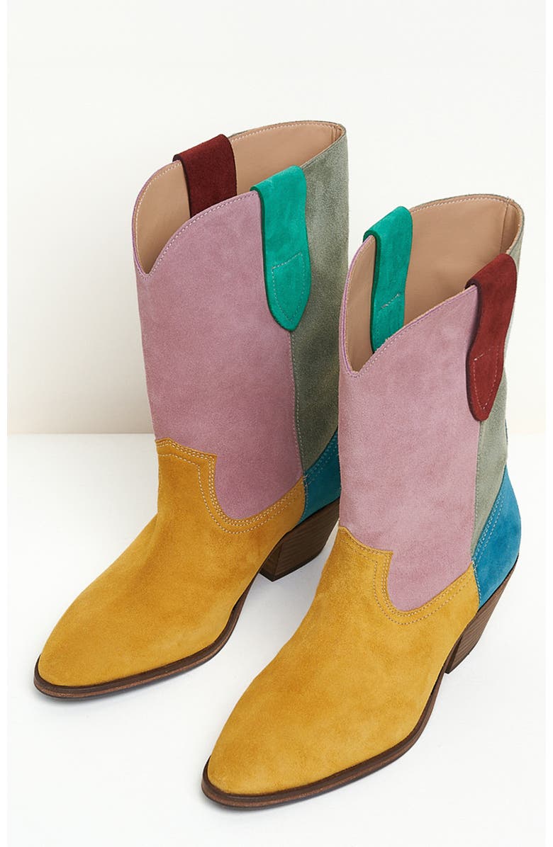 Charlotte Stone Roberta Multicolor Western Boot, Main, color, Casita