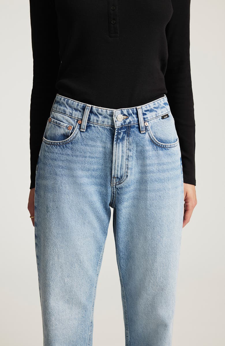 Mavi Jeans Savannah High Waist Straight Leg Jeans, Alternate, color, Light Brushed Classic Denim