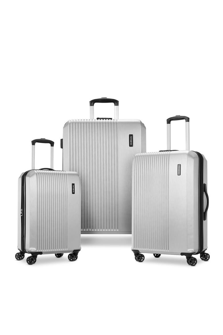 Alliance SE Hardside (20"/24"/28") 3 Piece Spinner Luggage Set, Main, color, Aluminum Silver
