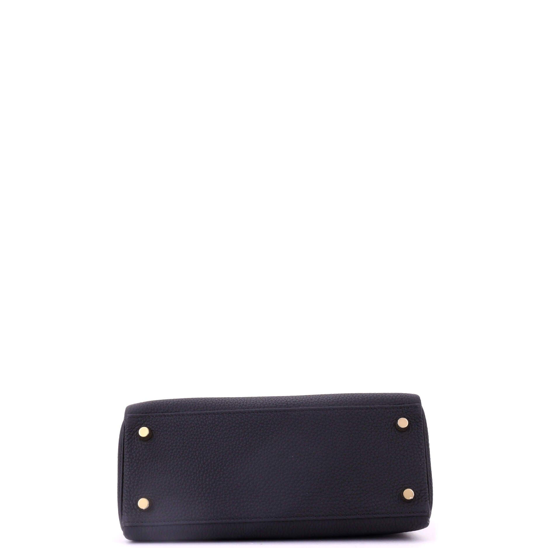 Pre-Owned Hermes Kelly Handbag Black Togo with Gold Hardware 25, Alternate, color, Noir