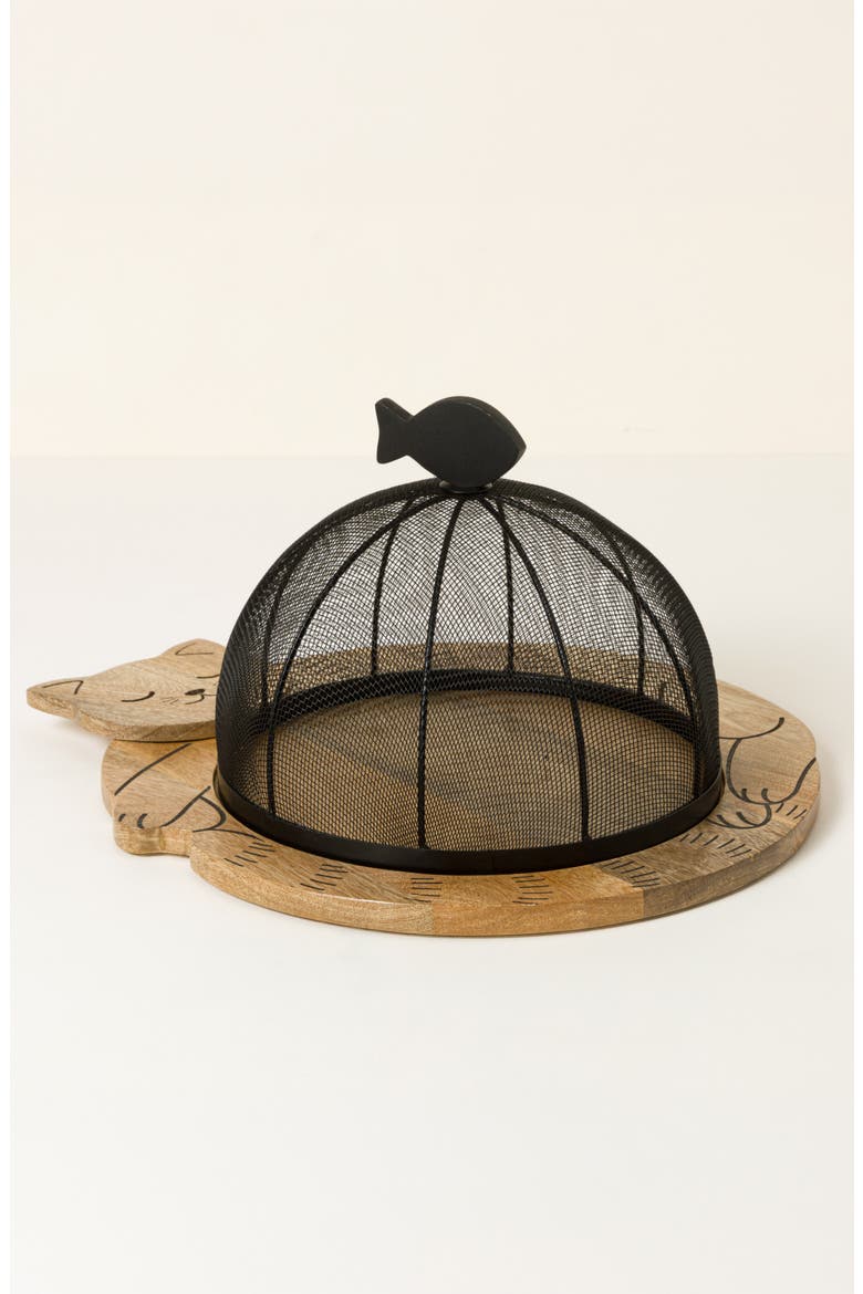 Cozy Cat Serving Board & Cloche, Alternate, color, Multi