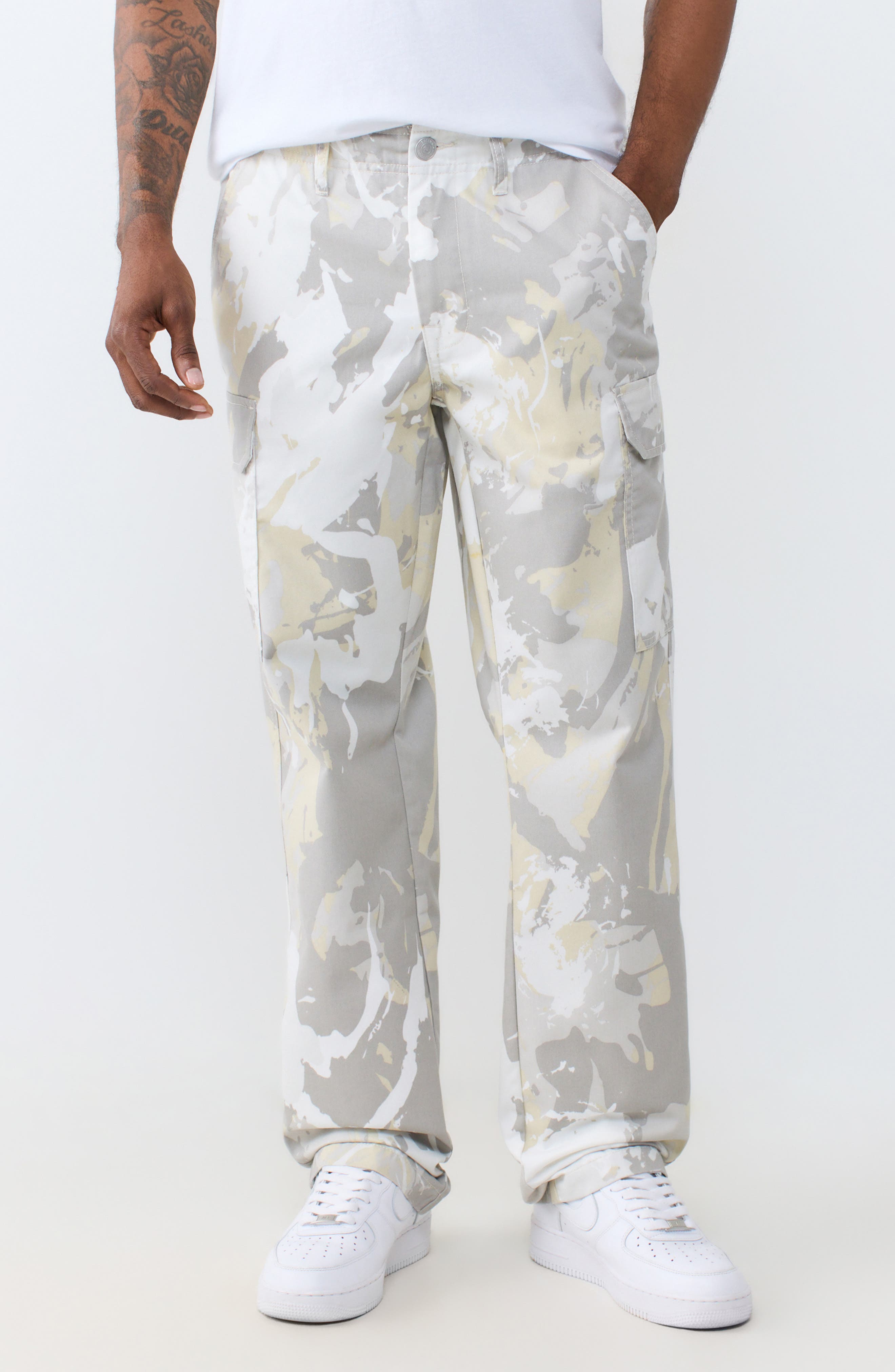 Abstract Camo Cargo Pants