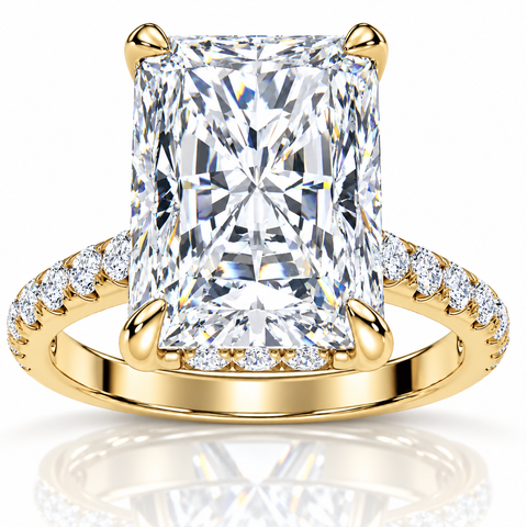 Certified 4 1/2ct Juliana Radiant Cut Diamond Engagement Ring 14k Gold Lab Grown