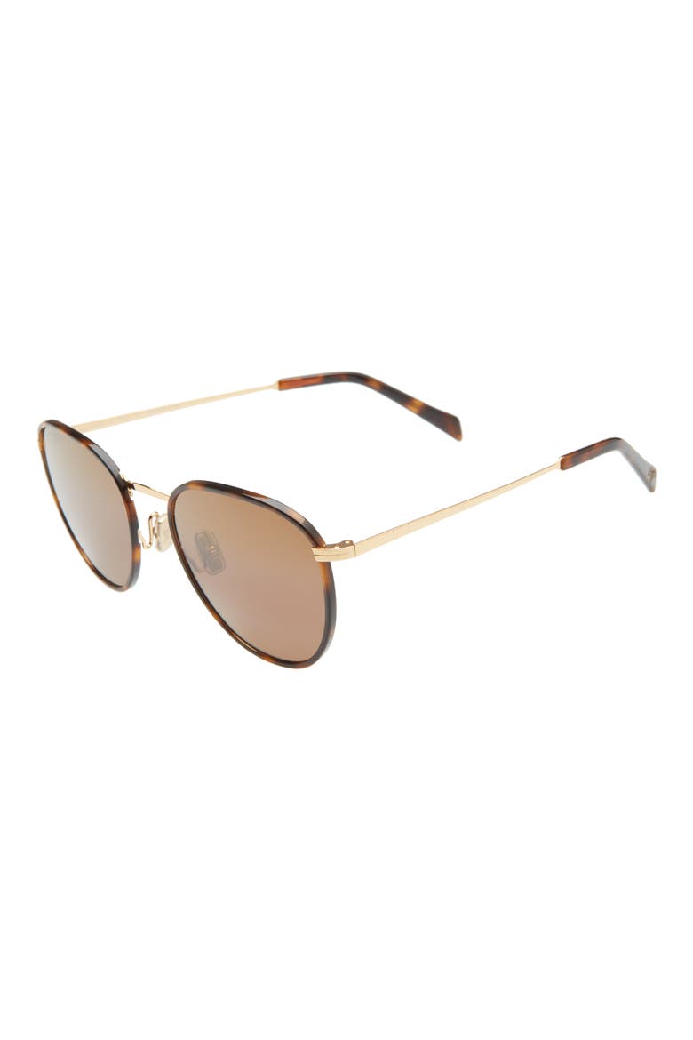 Noni 54mm PolarizedPlus® Round Sunglasses, Alternate, color, TORTOISE WITH GOLD/ HCL BRONZE