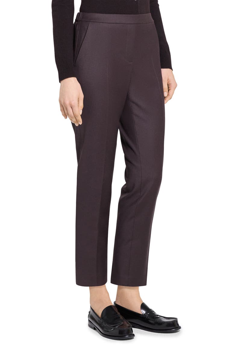 Sleek Flannel Treeca Pull-On Pants, Alternate, color, CACAO - DAJ