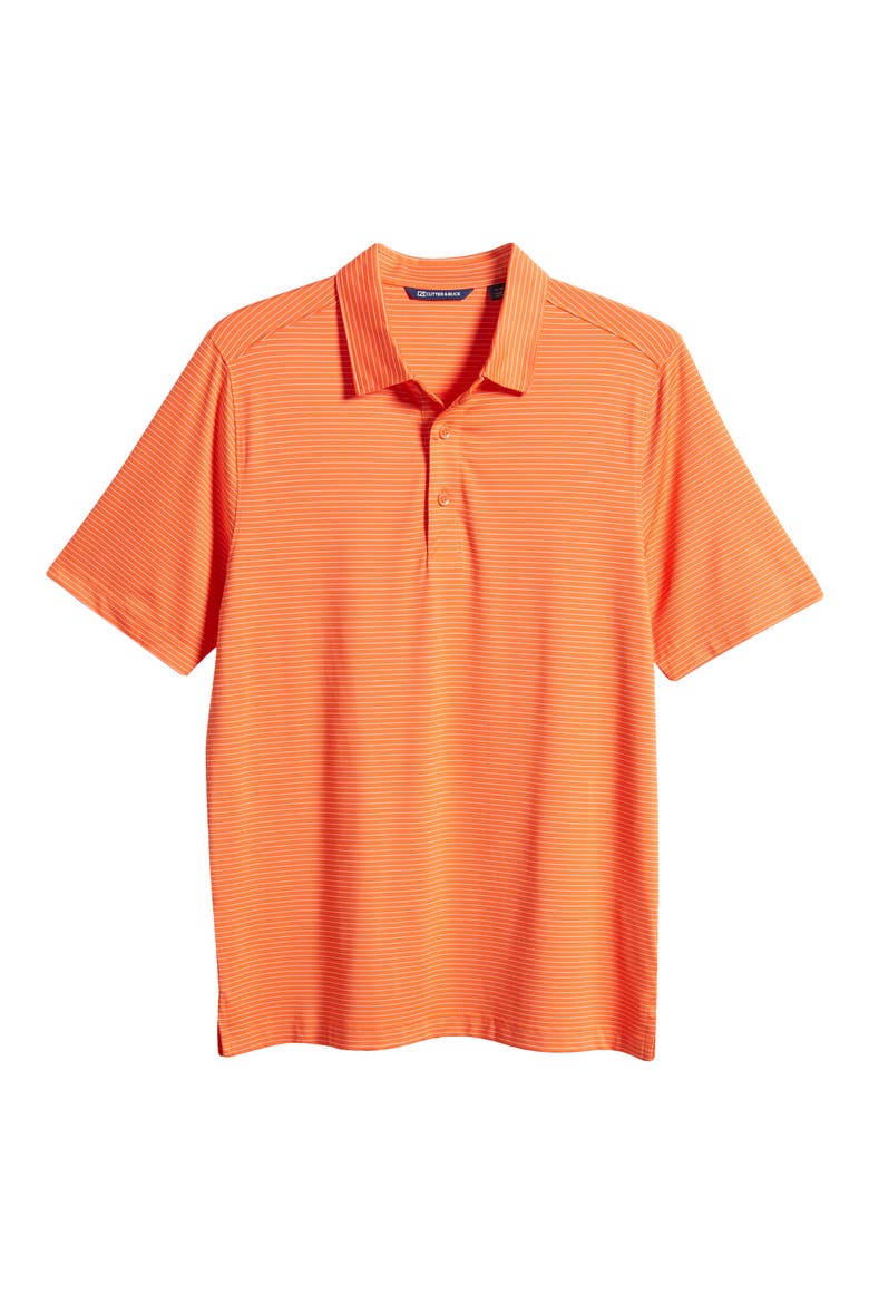 Forge Pencil Stripe Polo, Alternate, color, COLLEGE ORANGE