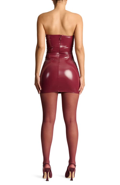 Shop Naked Wardrobe Strapless Minidress In Zinfandel