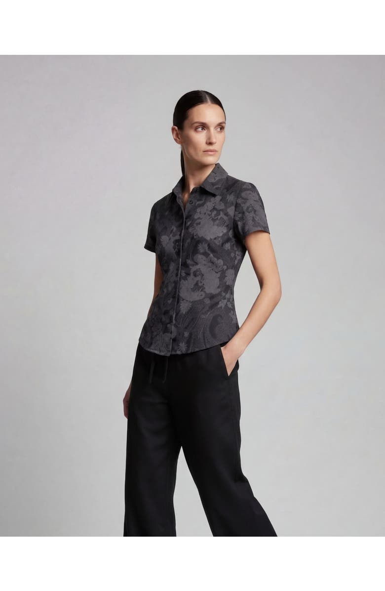 Lords of Harlech Paisley Explosion Womens Printed Shirt, Alternate, color, Paisley Explosion Black