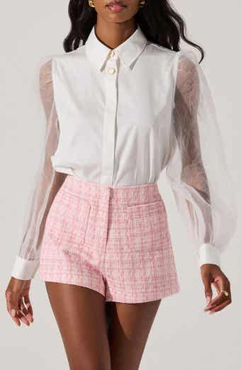 ASTR the Label Sheer Sleeve Shirt