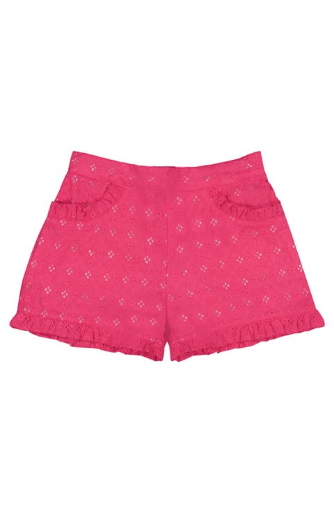 Phoebe Pocket Shorts Pink Eyelet