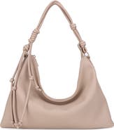 Mali + Lili Medium Iris Knotted Vegan Leather Shoulder Bag