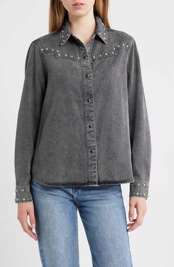 Rails Vinea Stud Accent Western Snap-Up Denim Shirt