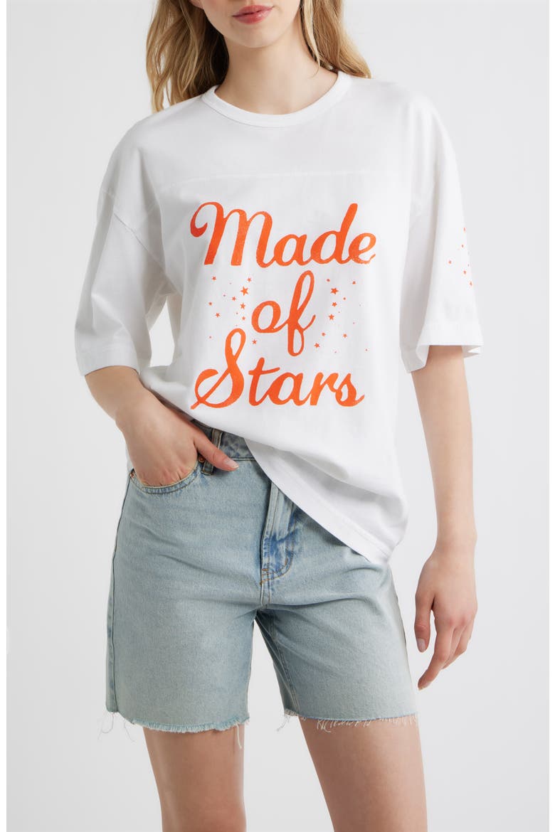 Made of Stars Graphic Cotton T-Shirt, Main, color, VINTAGE WHITE