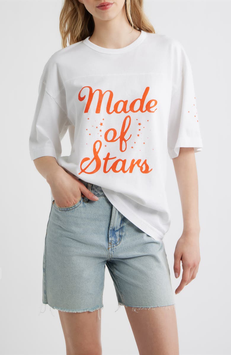Junk Food Made of Stars Graphic Cotton T-Shirt, Main, color, Vintage White