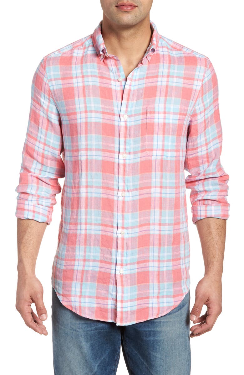vineyard vines Atlantis Club Classic Fit Plaid Sport Shirt, Main, color,