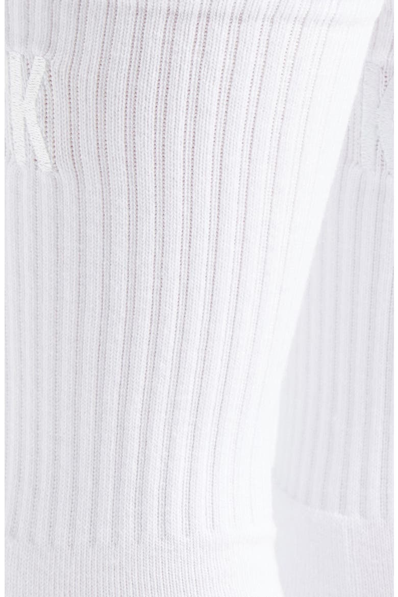 Cotton Blend Rib 2-Pack Crew Socks, Alternate, color, WHITE