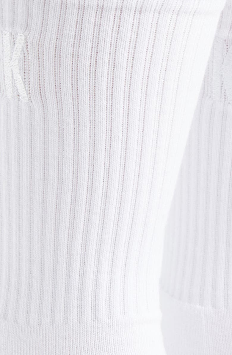 KROST Cotton Blend Rib 2-Pack Crew Socks, Alternate, color, White