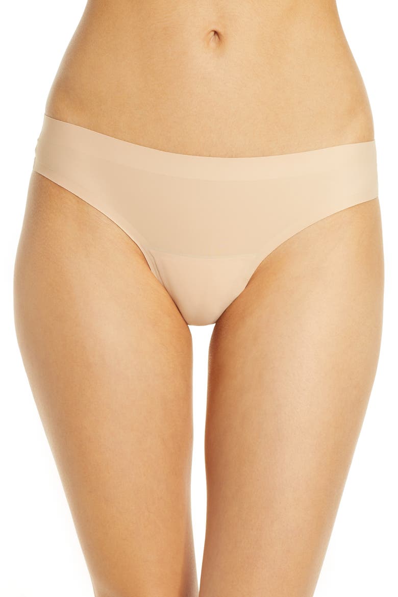 Leakproof Low Rise Thong, Main, color, BEIGE