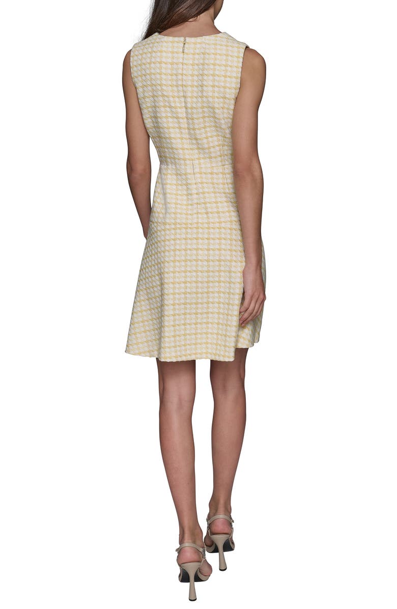 KARL LAGERFELD PARIS Printed Tweed A-Line Dress, Alternate, color,