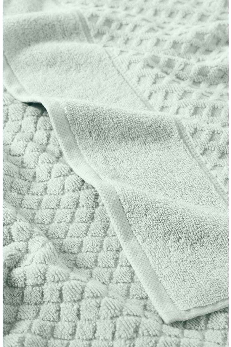 Diamond Waffle Textured 2-Piece Bath Sheet Set, Alternate, color, PASTEL BLUE