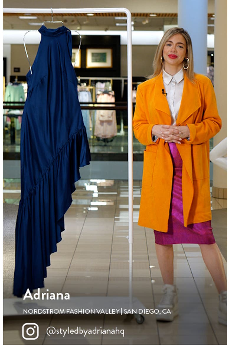 Halter Neck Ruffled Asymmetrical Gown video