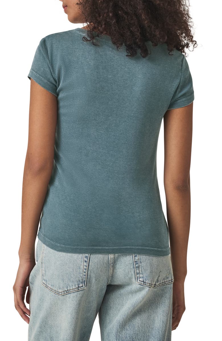 Splendid Faye V-Neck Tee, Alternate, color, Indian Teal