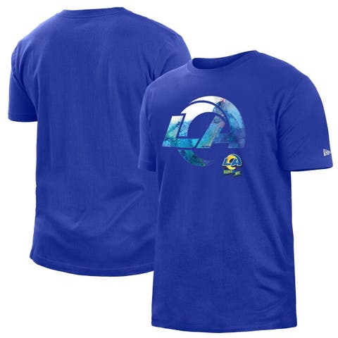 Men's New Era Royal Los Angeles Rams 2022 Sideline Ink Dye T-Shirt