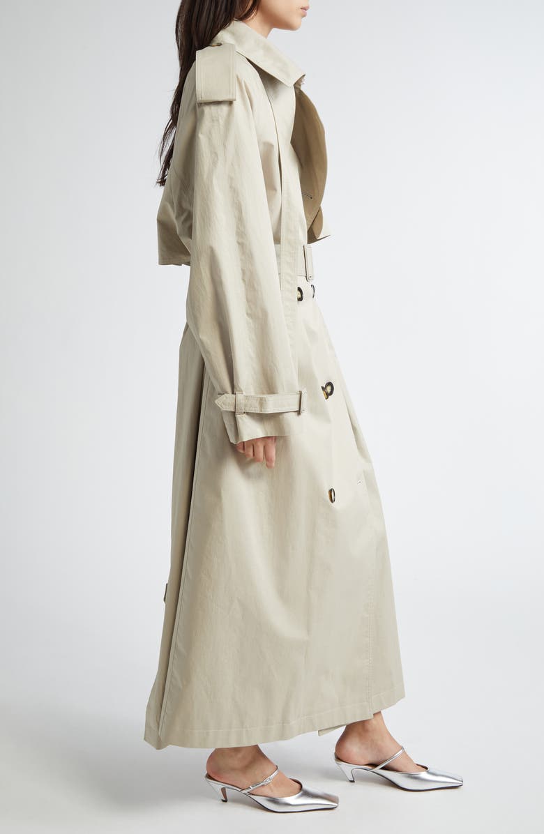 Stella McCartney Oversize Belted Cotton Gabardine Trench Coat, Alternate, color, 
