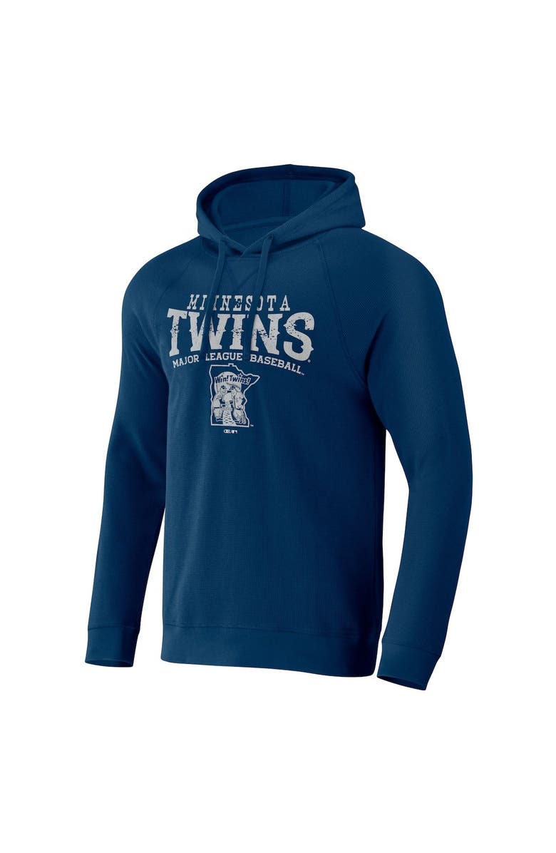 Darius Rucker Collection by Fanatics Men's Darius Rucker Collection by Fanatics  Navy Minnesota Twins Waffle-Knit Raglan Pullover Hoodie, Alternate, color, Navy