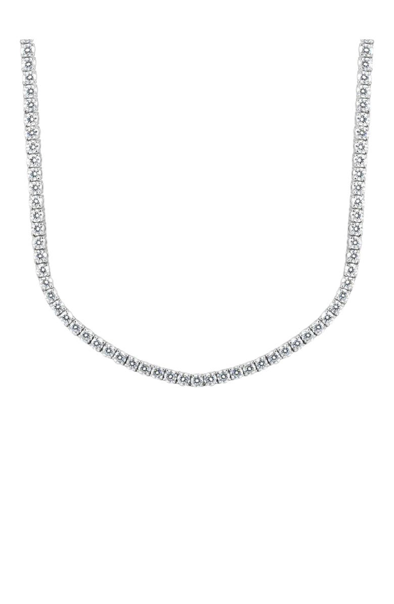 Bliss Diamond Huge 23 Ct Moissanite Tennis Necklace 14K Gold 16.5, Main, color, 