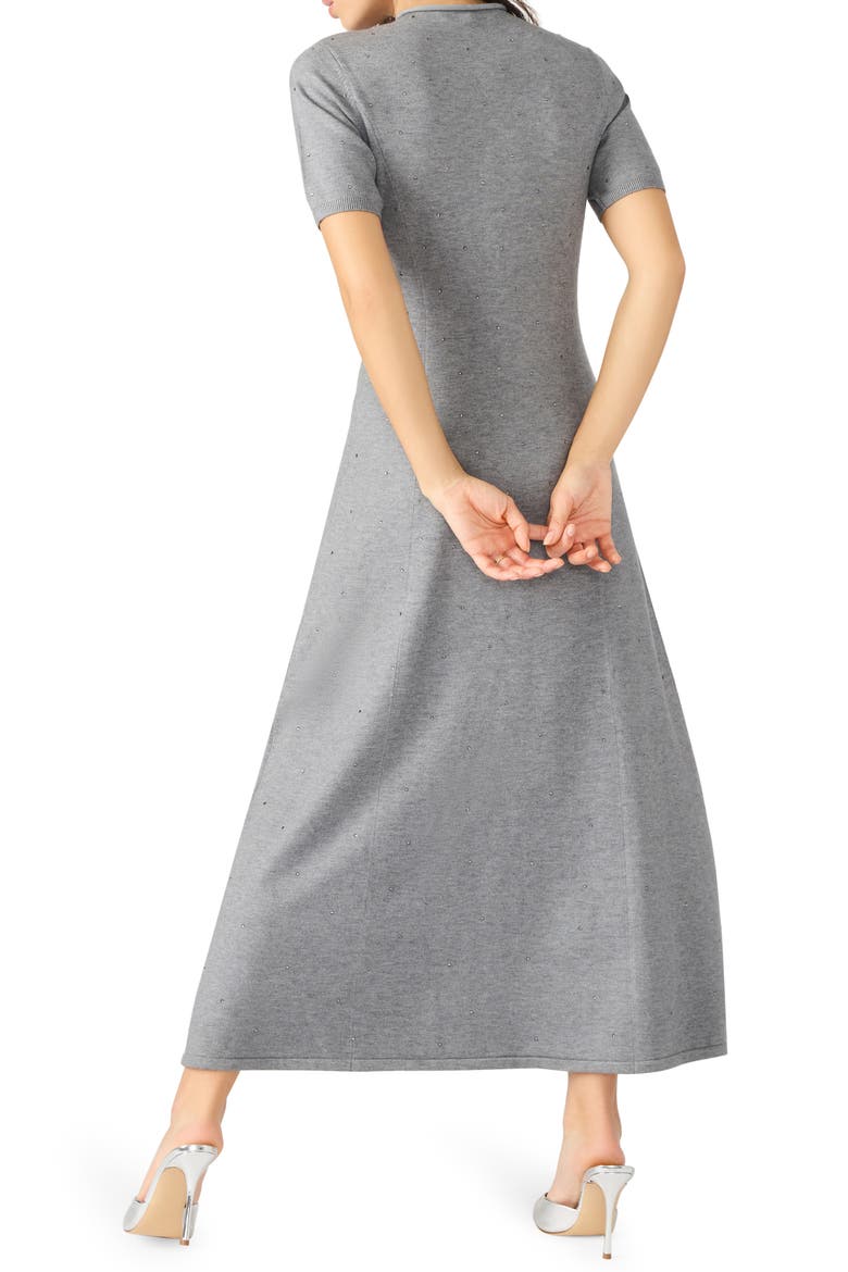 Iridessa Embellished Knit Midi Dress, Alternate, color, CHARCOAL GREY