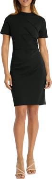 Maggy London Pintuck Short Sleeve Sheath Dress