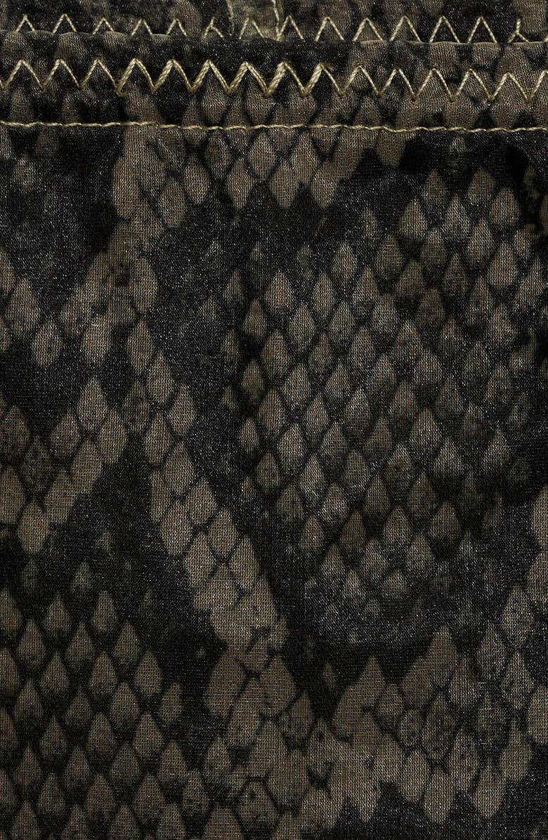 MANGO Snakeskin Print Organza Pencil Skirt, Alternate, color, 