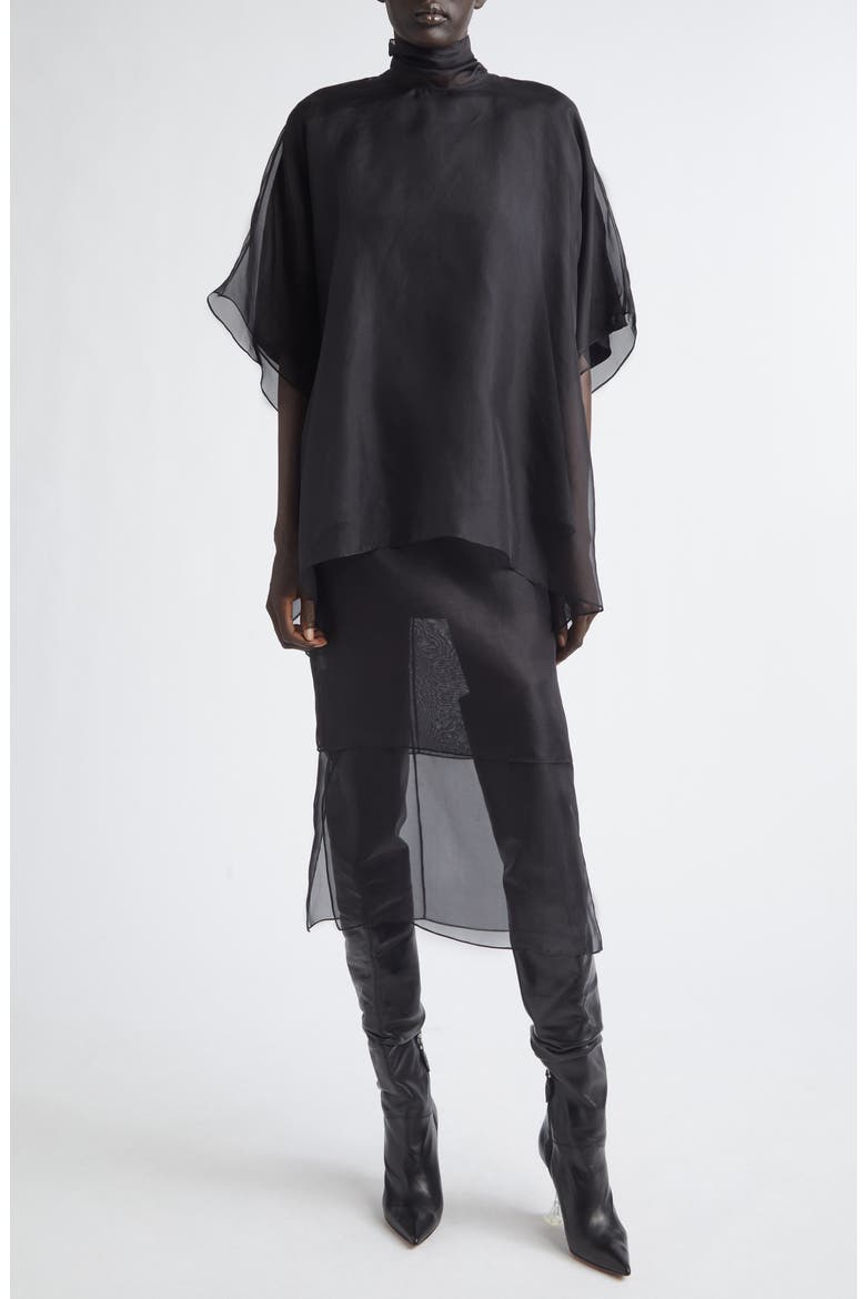 Cali Silk Organza Top, Alternate, color, BLACK