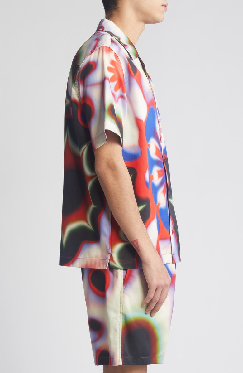 Saturdays NYC Canty Shawnax Abstract Floral Camp Shirt, Alternate, color, 