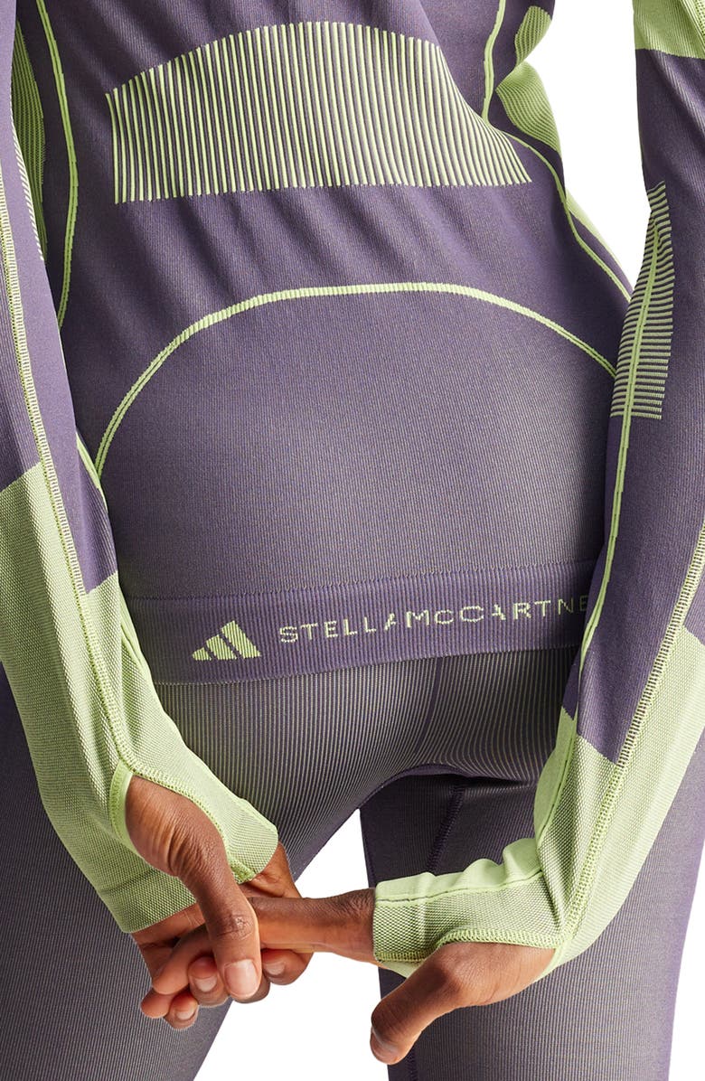 adidas by Stella McCartney Long Sleeve Hooded Top, Alternate, color, Trace Purple