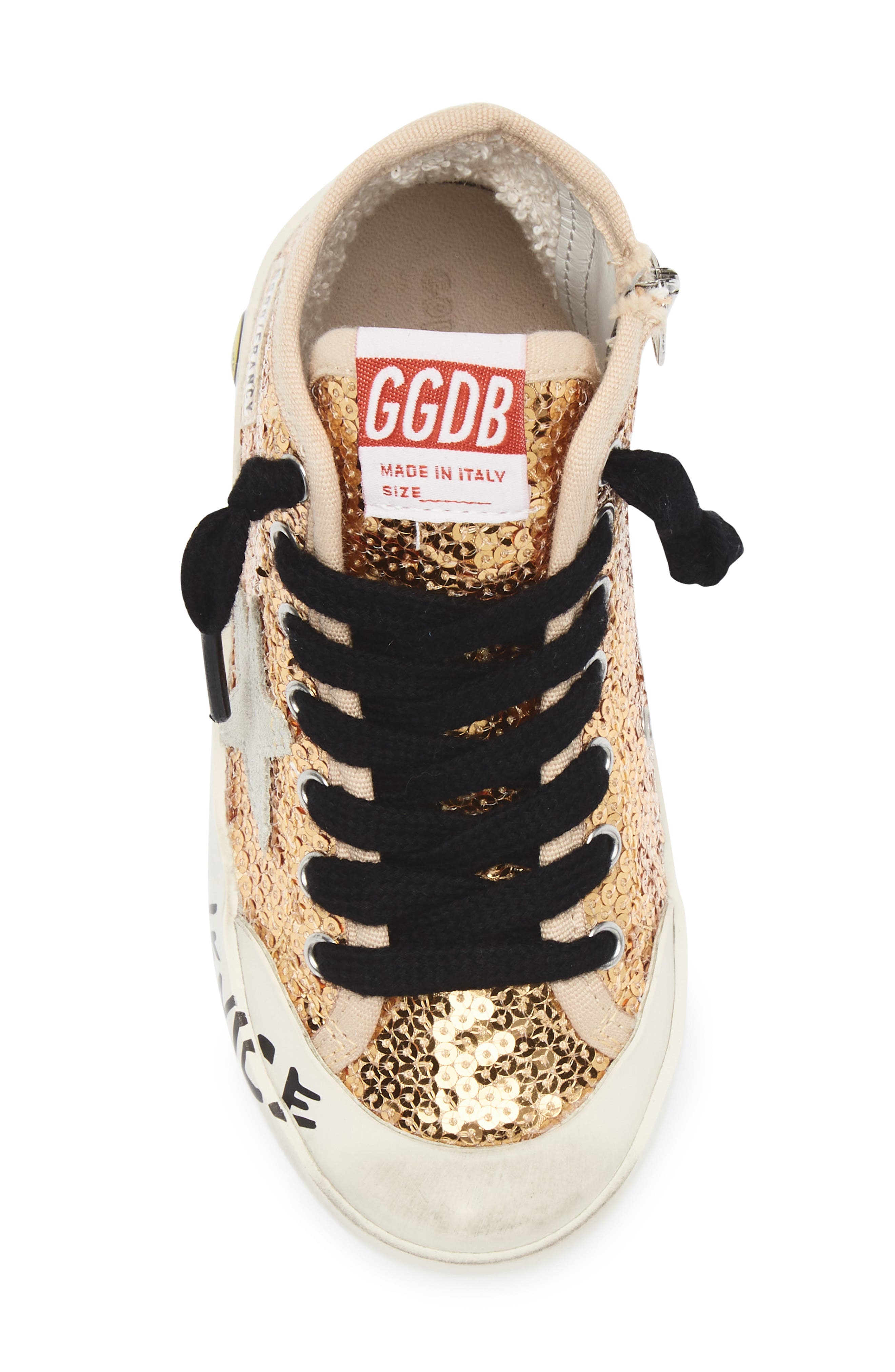 Golden Goose Kids' Francy Penstar Sequin High Top Sneaker, Alternate, color, Gold/ Ice/ Bluette