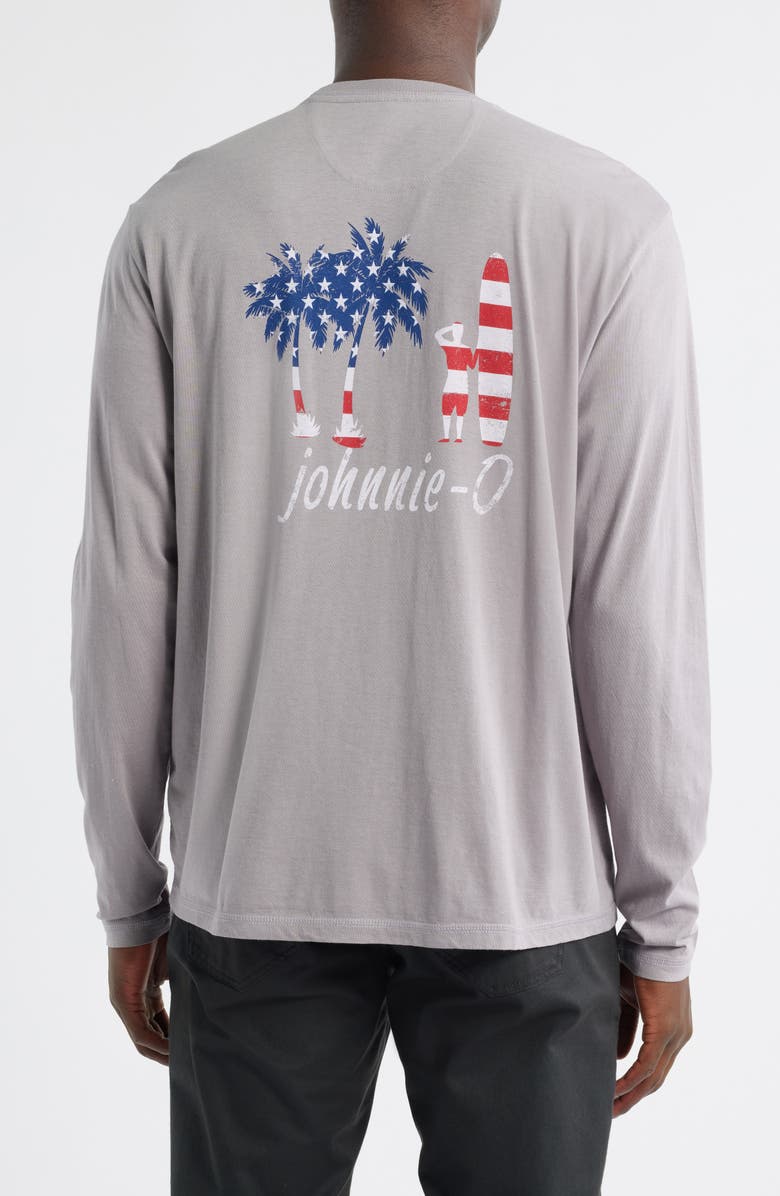 johnnie-O U.S. Palm Graphic Long Sleeve T-Shirt, Alternate, color, Steel