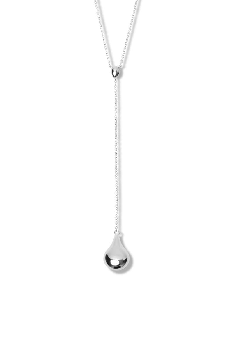 Argento Vivo Sterling Silver Puffy Y-Necklace, Main, color, 