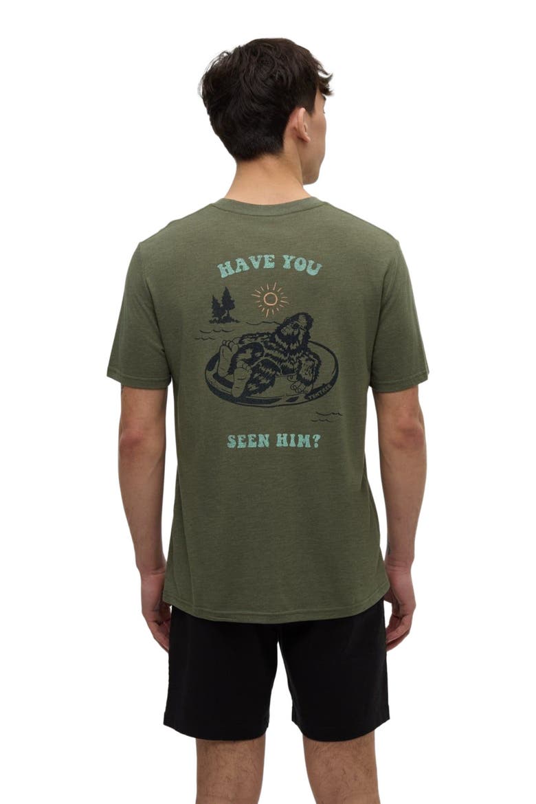 Have You Seen Him Floatie T-Shirt, Alternate, color, DeepOliveHeather/MidnightBlue