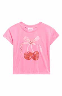 LUX Tees Kids' Cherry Bow Graphic T-Shirt