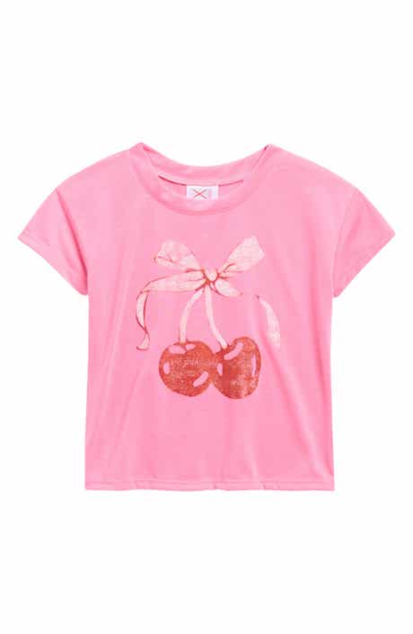 LUX Tees Kids' Cherry Bow Graphic T-Shirt