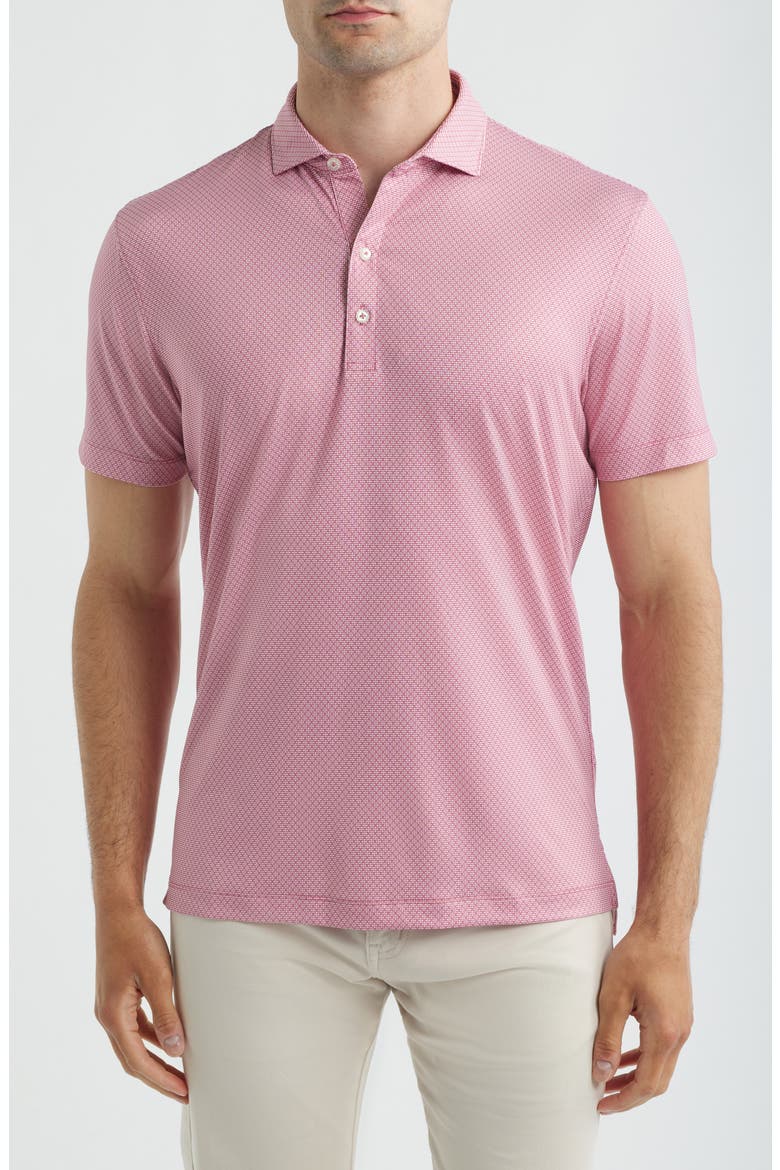 Tile Neat Performance Jersey Polo, Main, color, RACING RED
