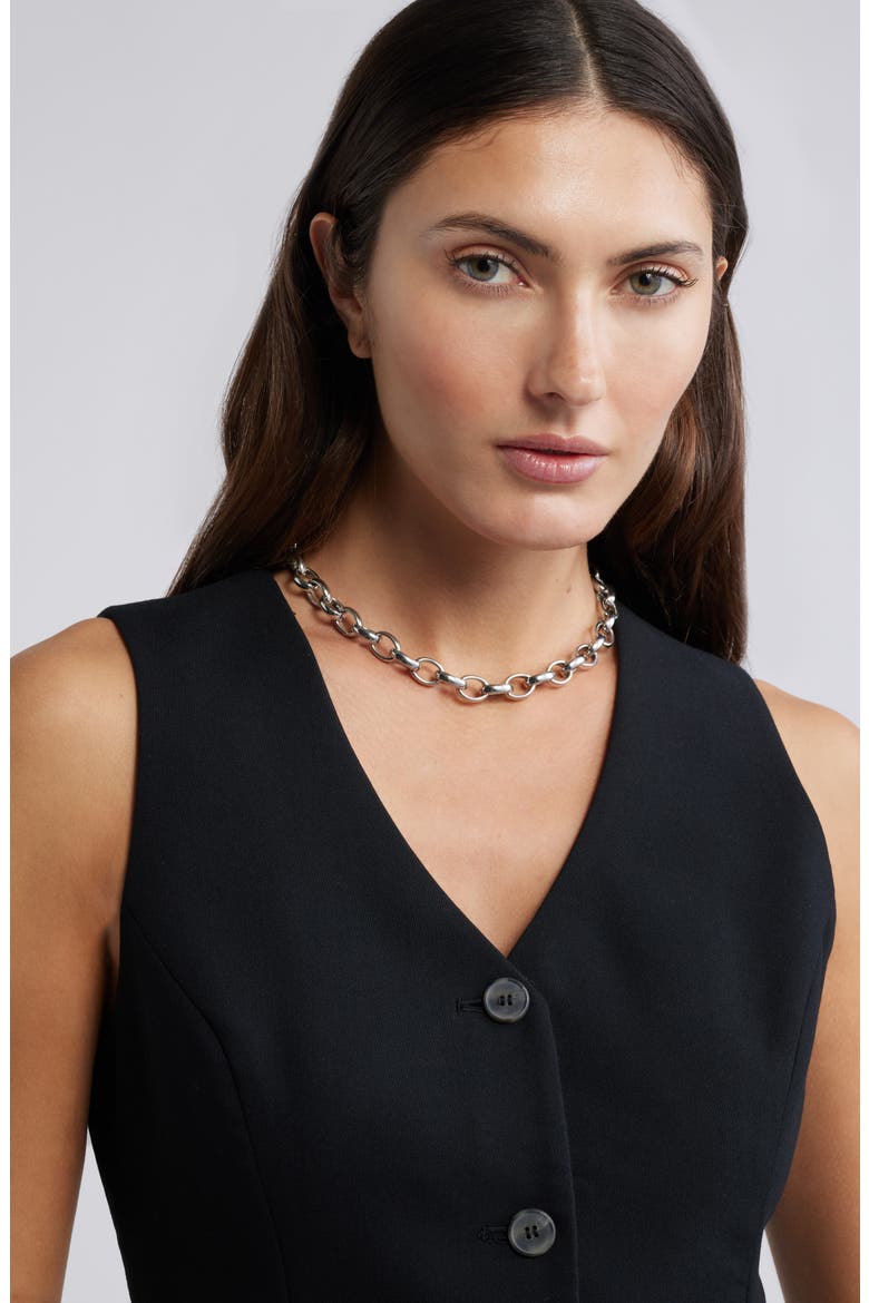 The Icon Tailored Waistcoat, Alternate, color, BLACK