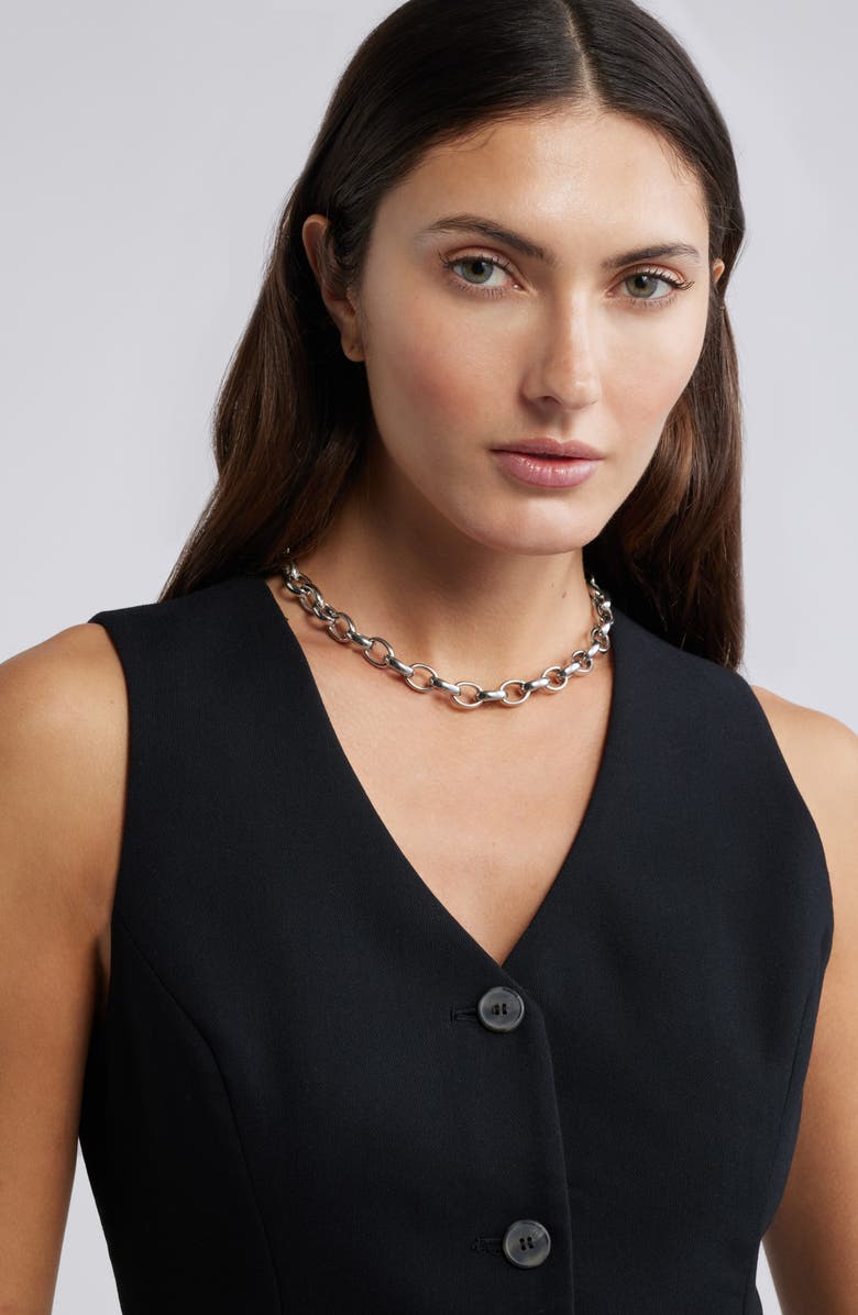 Open Edit The Icon Tailored Waistcoat, Alternate, color, Black