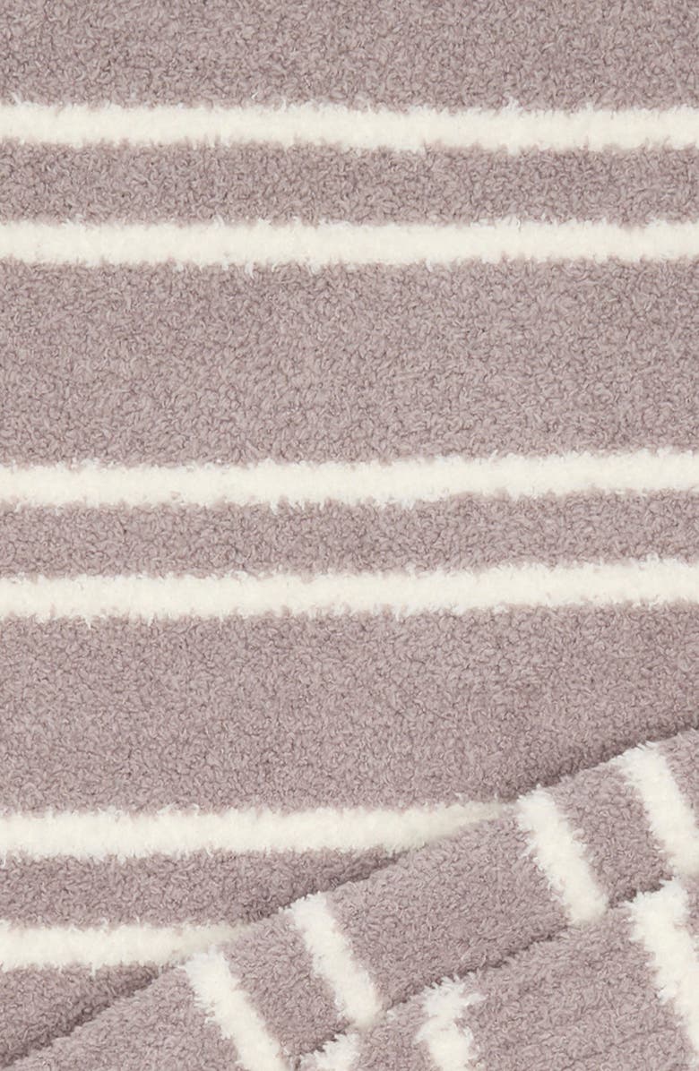 Barefoot Dreams<sup>®</sup> CozyChic<sup>®</sup> Double Stripe Throw Blanket, Alternate, color, Beach Rock/ Cream