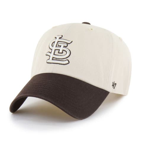 Men's '47  Natural/Brown St. Louis Cardinals Two-Tone Fashion Clean Up Adjustable Hat
