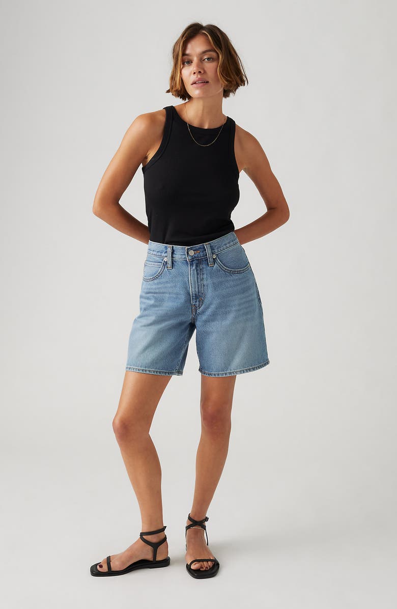 94 Baggy Mid Thigh Denim Shorts