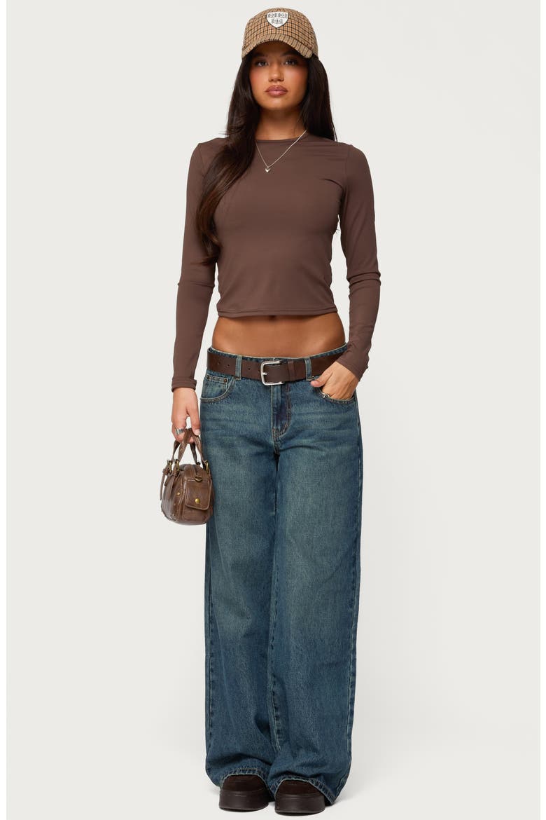 Heartly Low Rise Wide Leg Jeans, Alternate, color, BLUE-WASHED
